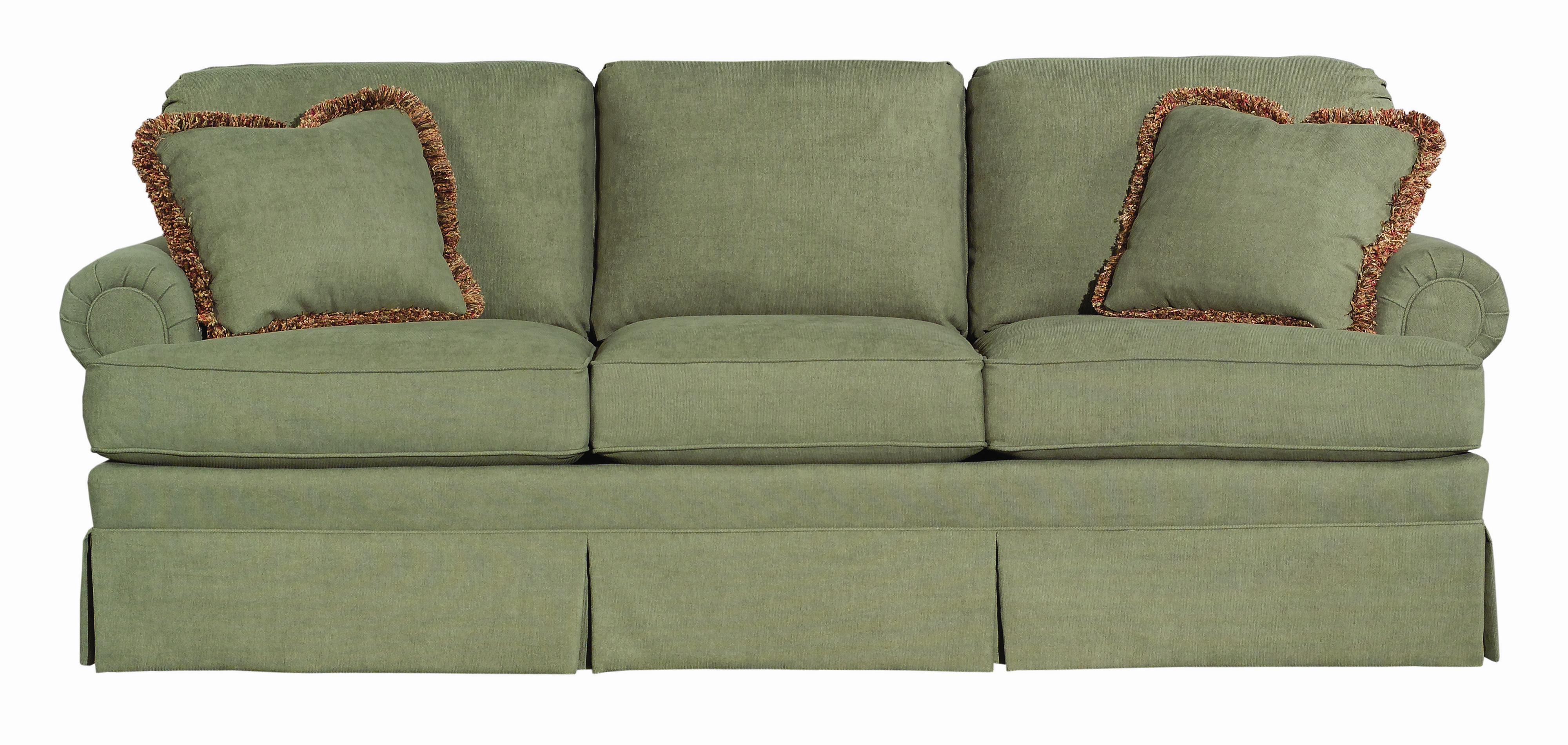 Kincaid Furniture Charlotte Stationary Skirted Sofa Belfort Furniture